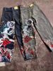 Men's Y2K Retro Wide Leg Jeans - Hip Hop Punk Embroidered Loose Fit Denim Pants For Streetwear & Casual Wear_mkmklike.com