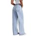 Relaxed Straight-Leg Jeans For Women - Comfortable Stretch Denim, Mid-Rise, Casual & Chic (S-3XL)_mkmklike.com