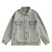 Loom YPRS Clothing 2023 Autumn New European And American Style Hip-Hop Yellow Mud-Dyed Denim Men's Vintage Washed Jacket_mkmklike.com