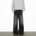 Men's Clothing Trendy Men's Washed Jeans Denim Lightning Stripe Design Loose Straight Leg Wide Leg Pants Retro Style_mkmklike.com