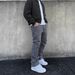Men's Trendy Slim Fit Skinny Jeans Gray American Style Stretch Casual Denim_mkmklike.com