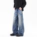 Hand-Sanded 3D Cat Whisker Washed Jeans For Men – Relaxed A-Line Fit, High-Waisted Tall Stretch, Vintage Streetwear Essential_mkmklike.com