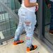 K New European And American Style Street Trendsetters, Internet Famous High Waisted Elastic Jeans And Women's Pants_mkmklike.com