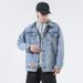 Simple Denim Jacket Men's Trendy Brand Large Size Fat Top Plus Fat Size Printed Denim Jacket Men's_mkmklike.com