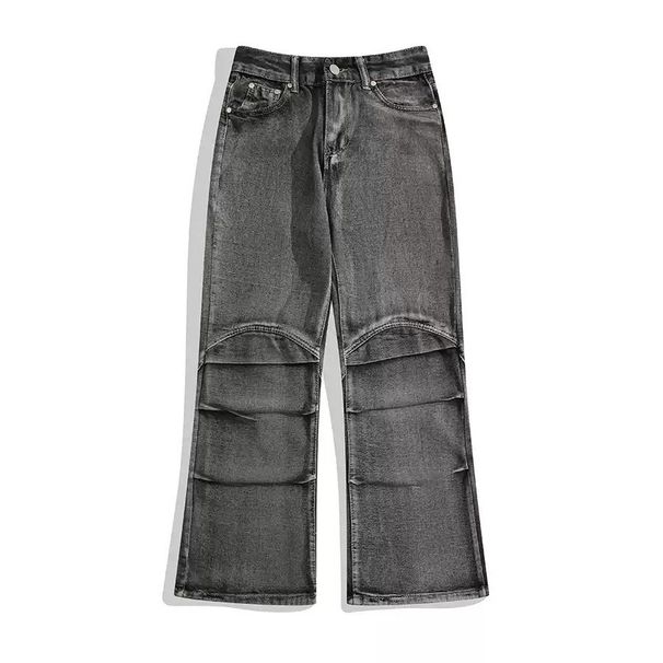 Men's & Women's Vintage Distressed Jeans – Post-Apocalyptic Slim Fit Flared Pants With Raw Hem & Streetwear Edge_mkmklike.com