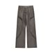 Men's Clothing American Retro Vibe Structure Loose Leaf Design Silhouette Casual Pants High Street Cleanfit Straight Flared Pants_mkmklike.com