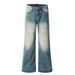 New American Style Washed Vintage Cat Whiskers Jeans For Men Summer Loose Slimming Flared Straight Long Pants_mkmklike.com