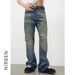Men's Clothing High Street Retro Ripped Jeans Men's Trendy Brand Loose Straight Flared Slim Trousers_mkmklike.com