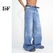 EF JEANS | 2023 New Product, Casual Denim Trousers, Men's And Women's Same Loose Wide-leg Korean Version, Retro Trendy Blue_mkmklike.com