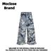 Men's Clothing Moclose American Street Retro Washed Snow Camouflage Men's And Women's Casual Loose Silhouette Wide Leg Mopping Trousers_mkmklike.com