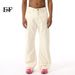 Men's Clothing 2025 New Minimalist Style Solid Color Versatile Basic Style Drapey Flared Casual Pants Denim Trousers_mkmklike.com