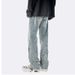 Nordmann Men's Jeans American Retro Slim Straight Slimming Autumn Winter Design High Street Cool Heavy-duty Casual Pants_mkmklike.com