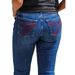 Women's Mid-Rise Slim Fit Stretchy Straight Leg Denim Jeans Red Embroidered European American Style Exclusive to Our Customers_mkmklike.com