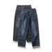 Men's Clothing Men's Relaxed Straight-Leg Jeans - Vintage Washed Denim Pants For Casual & Streetwear (Blue-Gray, Black, Fleece-Lined Options)_mkmklike.com