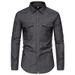 Pulse European And American Autumn New Long Sleeve Casual Multi-Pocket Denim Cardigan Shirt Cross-Border Men's Clothing_mkmklike.com