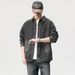 Pulse European And American Retro Tough Guy Turn-down Collar Black Shirt 2025 Autumn New Simple Denim Jacket Coat Men_mkmklike.com