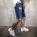 Men's Clothing New Denim Shorts With Holes Slim Fit Men's Mid Pants Men's Mid Pants_mkmklike.com