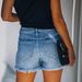 Denim Capital Ripped Denim Shorts Women 2025 New INS Trendy Three Quarter Pants Washed Denim Shorts_mkmklike.com