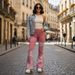 Autumn Yupeng In-Stock New European And American Cross-Border Women's Plus Size Stretch Denim Wide-Leg Fashion Patchwork_mkmklike.com