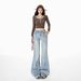 YC&American Style Hot Girl Low-Waist Flared Pants Slim Fit Draped Floor-Length Versatile Women's Jeans_mkmklike.com