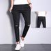 Men's Pure Black Skinny Ripped Jeans Versatile Energetic Distressed Denim For Spring Autumn Teenagers_mkmklike.com