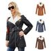 autumn and winter new long sleeved plus velvet leather jacket women's lapel double head zipper belt belt warm jacket_mkmklike.com
