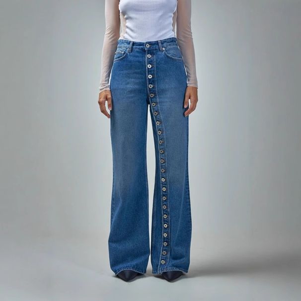 European And American Cross-border Vintage Washed High Street Personalized Women's Jeans, New Autumn Design,_mkmklike.com