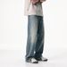 Xxbro Wear # 2025 New Summer Lyocell Tencel Drop Feel Loose Thin Jeans Men's Straight Pants_mkmklike.com