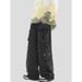 Men's Straight Leg Loose Fit Cargo Jeans Multi Pocket High Street Style Trendy Cool Design Long Pants_mkmklike.com