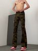 American Retro Jeans High Street Logging Camouflage Overalls Men's Tall Micro-pull Pants_mkmklike.com