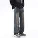 LKTM Wear # 2025 Spring/Summer American High Street Straight Black Jeans Men's Loose And Versatile Casual Pants_mkmklike.com