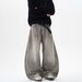 Retro Washed Distressed Gray Splatter Paint Curved Blade Loose Jeans Mid Waist Wide Leg Cotton Pants For Men And Women Spring Autumn_mkmklike.com