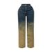 High-Waisted Vintage Washed Straight Jeans – European Retro Gradient Denim (S-2XL, Classic Fit For Women)_mkmklike.com