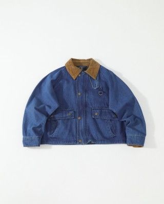Cross-Border Foreign Trade RL Couple Versatile Retro Thick Corduroy Lapel Patchwork Loose Denim Jacket Coat_mkmklike.com