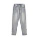 Summer New Simple Western Cowboy Style Washed Vintage Heavy Craft Loose Straight Jeans_mkmklike.com