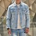 Men's Clothing spring and autumn new street men's denim loose casual coat jacket_mkmklike.com