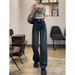 Women's Straight-leg Jeans, 2026 New Model, High-waisted, Petite-friendly, Wide-leg Pants, Leg-lengthening Design,_mkmklike.com