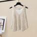 Women's Clothing Summer Outfit With A Complete Set Of Women's New Light Luxury Design Hollow Vest Vest Hole Shorts Three Piece Set_mkmklike.com