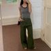 AlloFu American Retro Loose Wide-leg Jeans For Women, Drapey, Casual Straight-leg Pants 3390_mkmklike.com