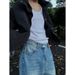 Men's Clothing Spring And Summer New Loose Jeans Men's Light Blue Slim Trousers Straight Casual Wide Leg Pants Drape Pants_mkmklike.com
