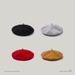 Hot Sale Winter Hat Women Painter Cap Knitted Pumpkin Beret Female Boina Solid Color Casual Vintage Black Red_mkmklike.com