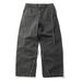 Raw Hem Stitched Jeans Men's American Street Style Ins Solid Color Loose Straight Pants Floor-Length Trousers_mkmklike.com