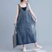 K New Shoulder Strap Dress For Women, Medium To Long, A-level Solid Color, V-neck, Artistic Retro Plus Size_mkmklike.com