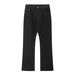 Men's Clothing Bajia Black Washed Retro Distressed Bootcut Scimitar Slim Flared All Match Denim Pants_mkmklike.com
