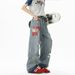 American High Street Retro Washed Ink Splashing Embroidered Ripped Jeans Men And Women Loose Design Fashionable Wide-leg Trousers_mkmklike.com