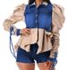 Women's Clothing Splicing Strap Denim Top_mkmklike.com