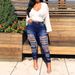 High-Waisted Skinny Jeans for Women Sexy Versatile Ripped Front And Back European American Style Cross Border Denim_mkmklike.com
