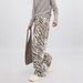 Cleanfit Design Striped Color Blocked Zebra Print Jeans Casual Straight Pants for Men And Women mid Waist Blue Long Jeans_mkmklike.com