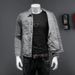Pulse Pulse European American Retro Washed Gray Denim For Men Korean Version Slim Fit Trendy Handsome Jacket 2024 Spring And Autumn_mkmklike.com