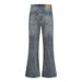 Men's Clothing Retro Washed Whiskered Straight Leg Flared Jeans, Unisex Trendy Loose Fit Versatile Long Pants_mkmklike.com